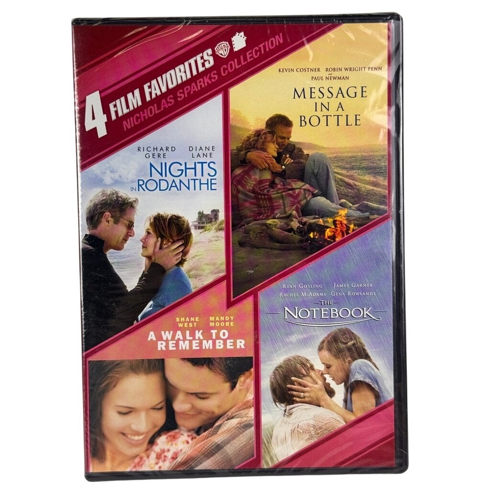 Nicholas Sparks 4-Film DVD Set Message in a Bottleโ Notebook A Walk to Remember